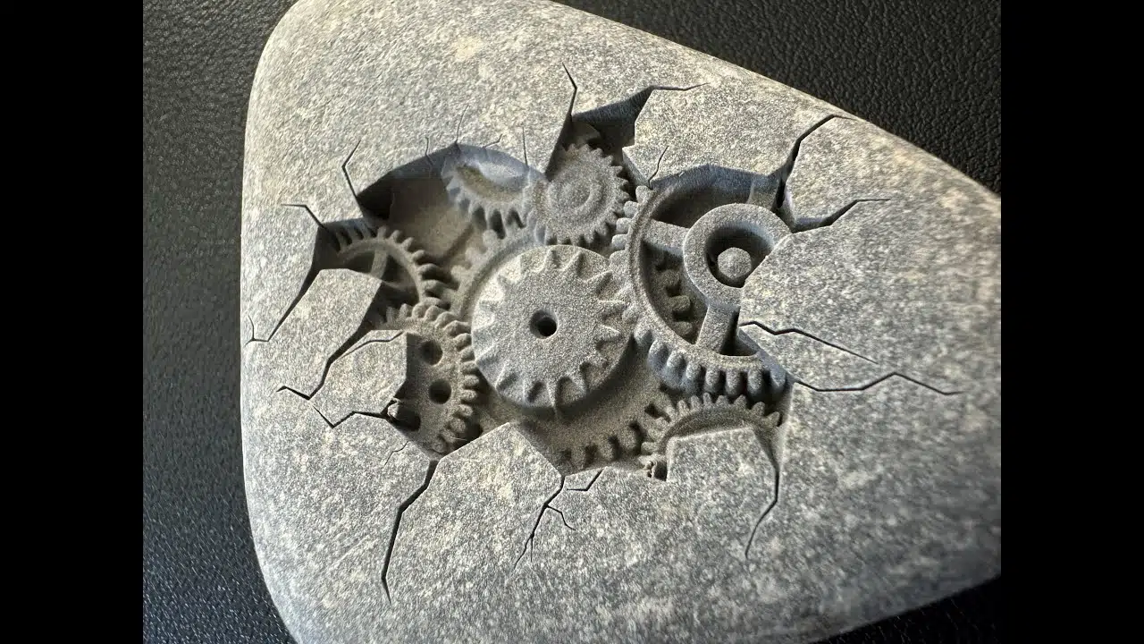 3D stone engraving on gemstone for jewelry design